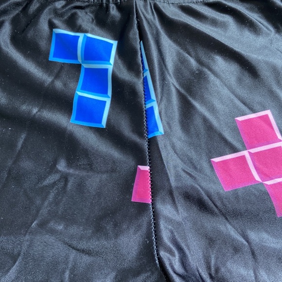 Tetris Inspired Black and Multi Colored Leggings Size M - Picture 9 of 11